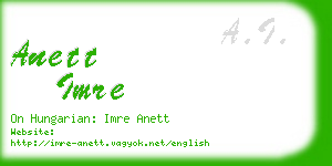 anett imre business card